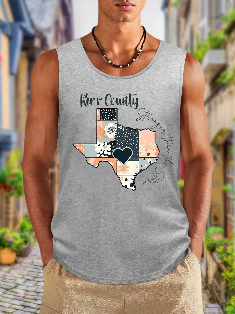 Men'S Simple Style KERR COUNTRY Casual Crew Neck Vest