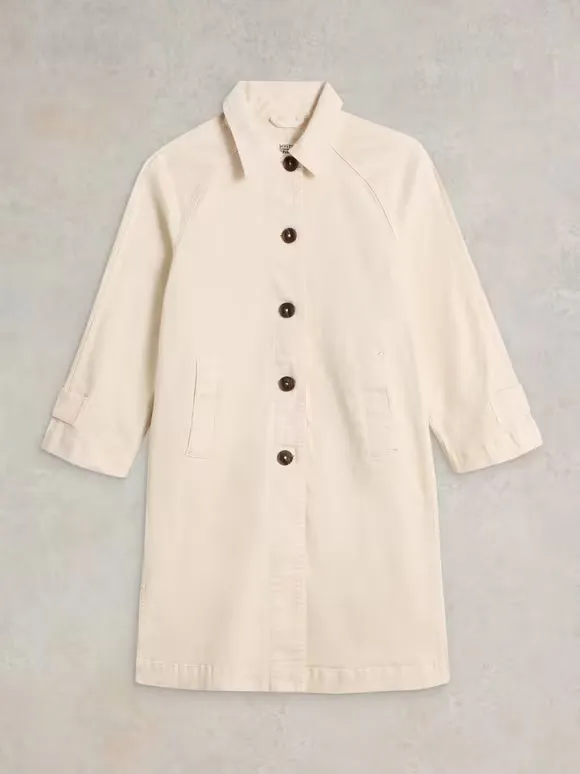 Denim Collared Coat