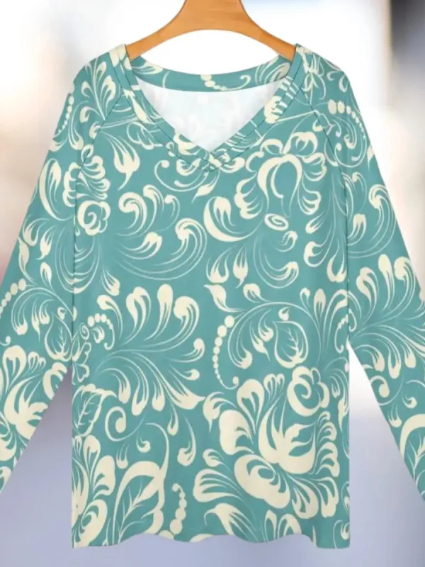 Artistic Swirl Print T-Shirt