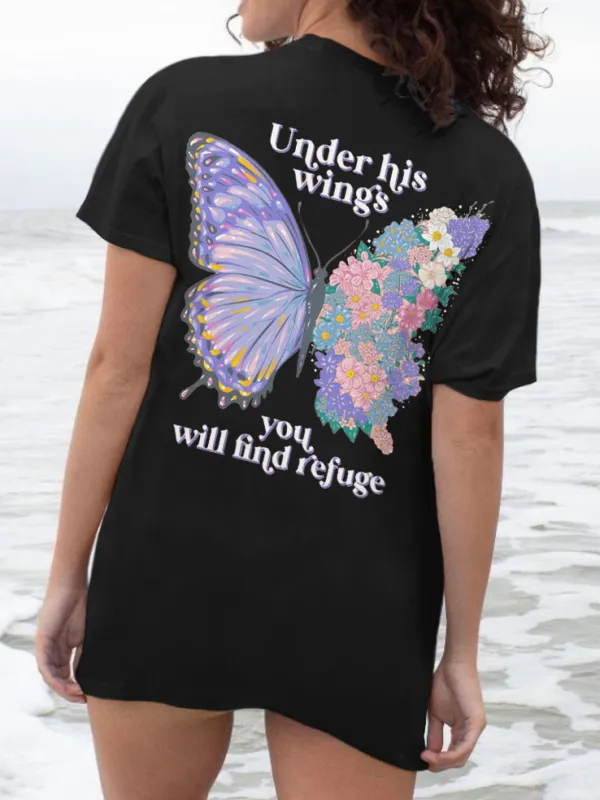 Butterfly And Inspirational Quote Tee