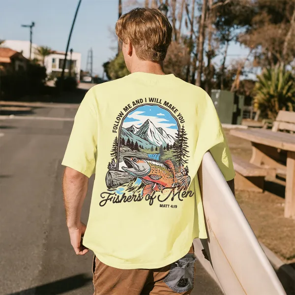 Mountain Fishing Scene T-Shirts