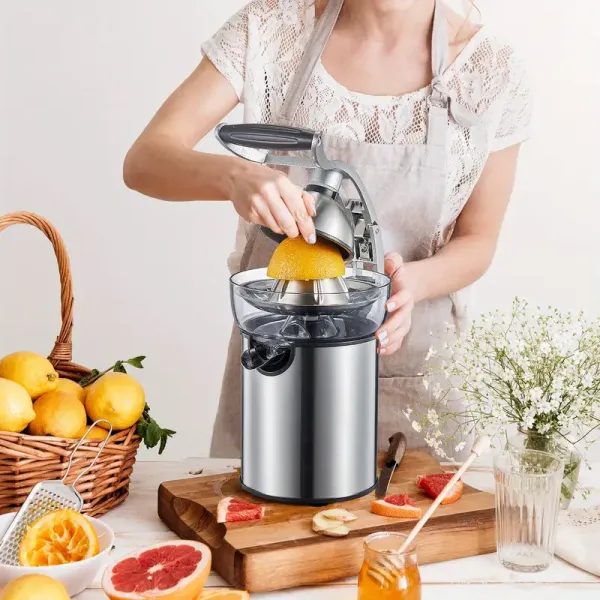 Silvery Electric Citrus Juicer Squeezer