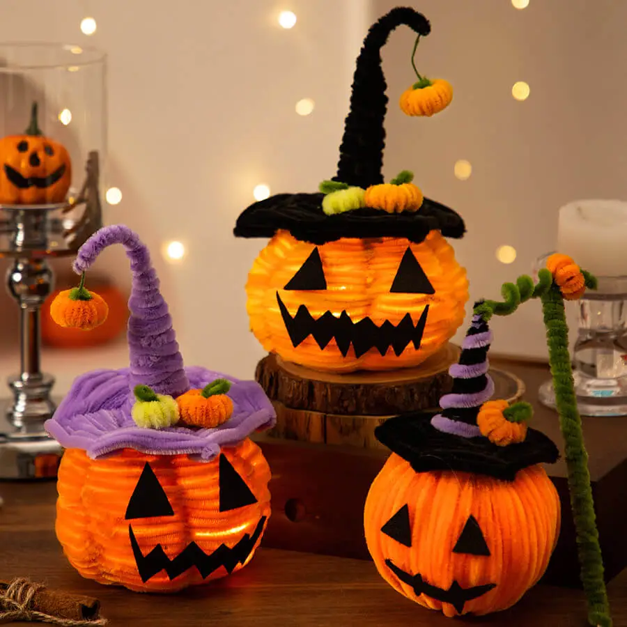 Halloween Handheld Piper Stick Glowing Pumpkin Lantern