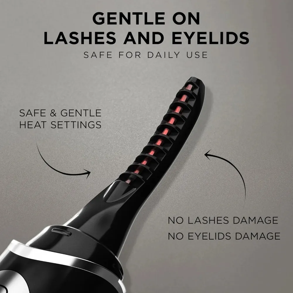 Black Smart Temperature-Controlled Eyelash Curler