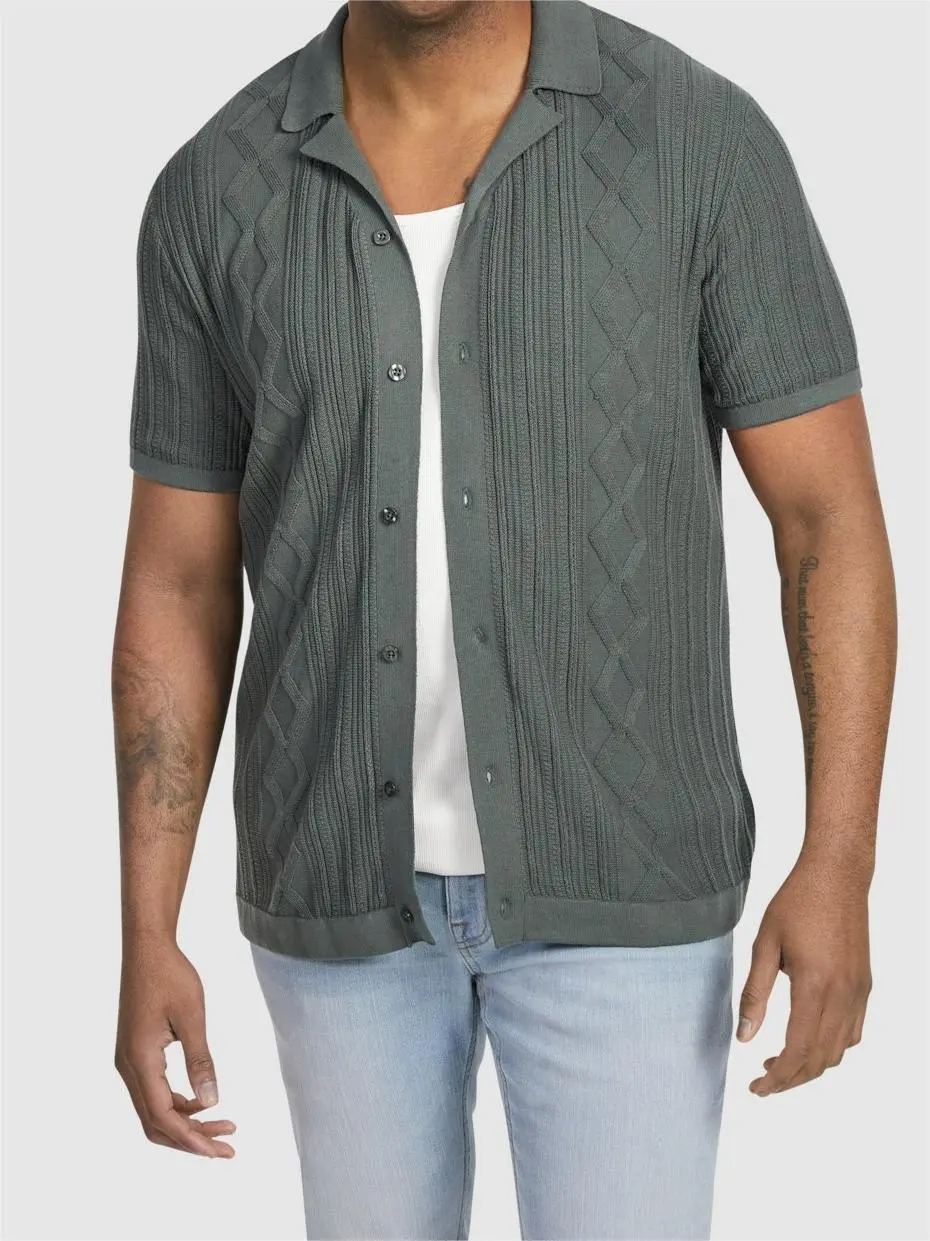 Men's Casual Knit Short Sleeve Shirts