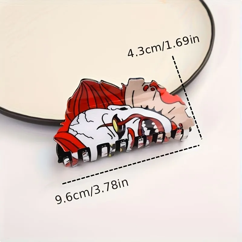 Halloween Strange Face Hair Clip Scary Dark Clown Shark Clip