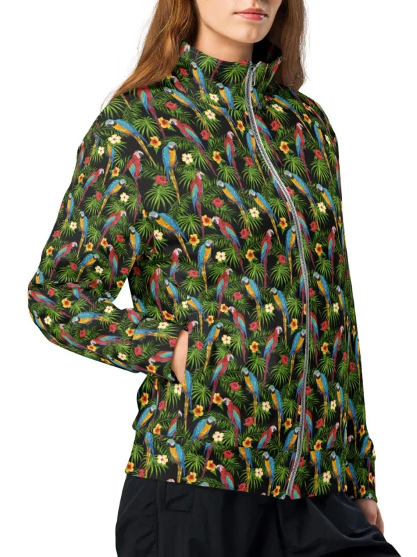 Tropical Bird Print Jacket