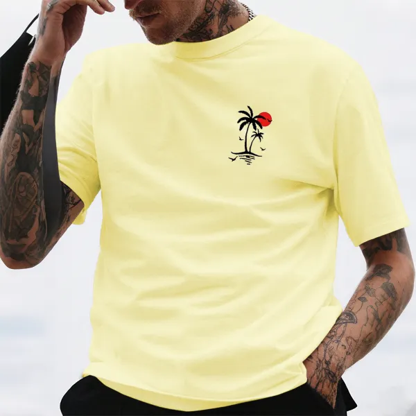 Subtle Palm Island Accent T-Shirt