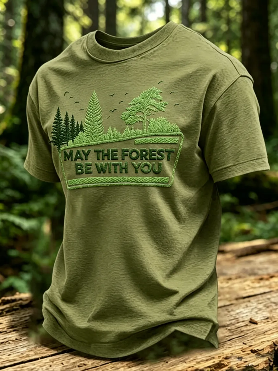 Men's' May the forest be with you 'printed T-shirt