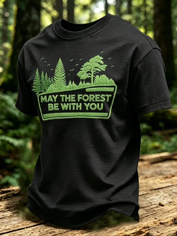 Men's' May the forest be with you 'printed T-shirt