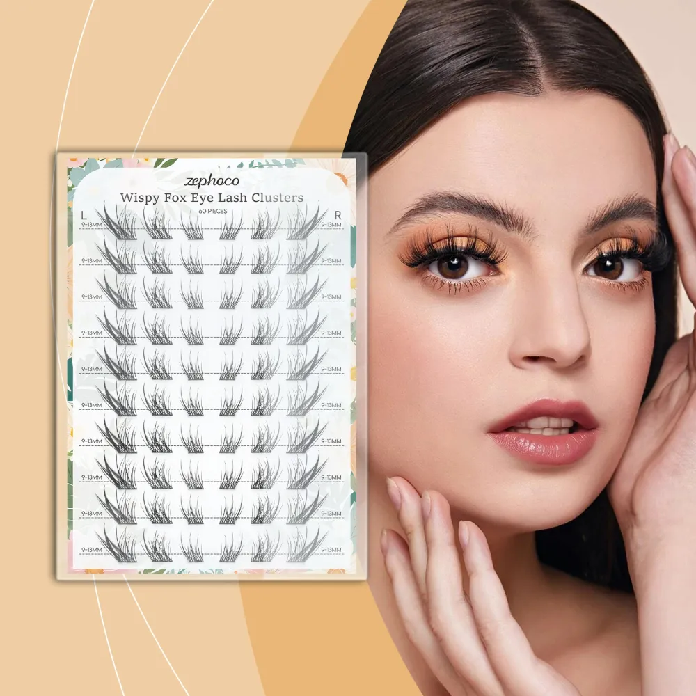 Fox-eye glue-free false lashes