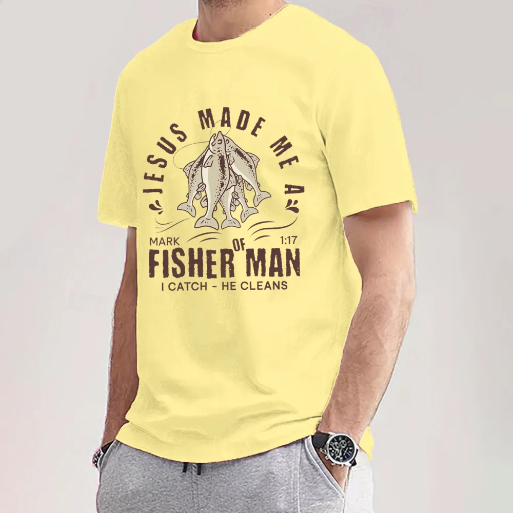 Faith Based Fishing Motif T-Shirt