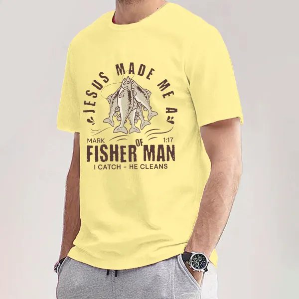 Faith Based Fishing Motif T-Shirt
