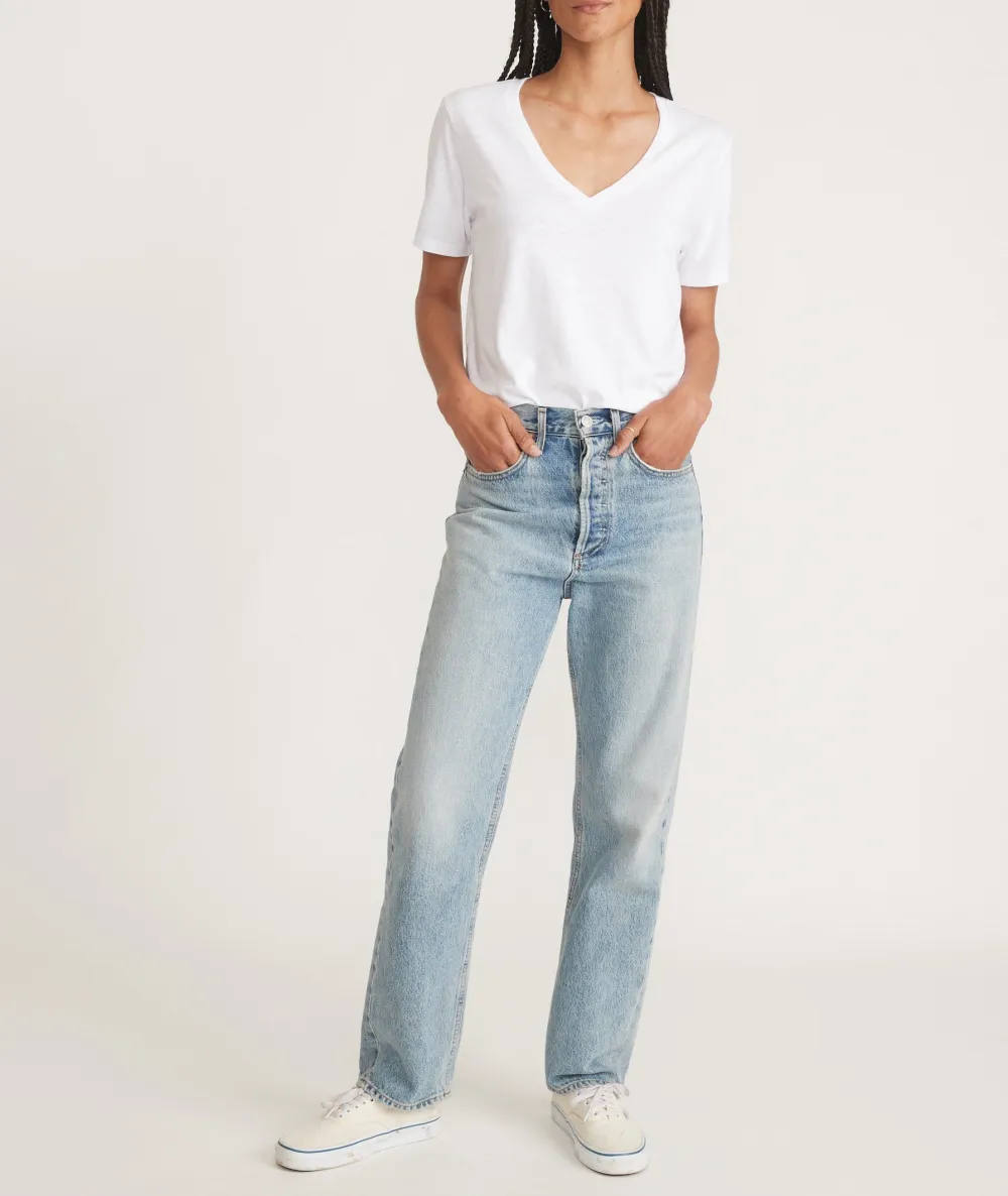 Fit Basic V - Neck Loose Tee