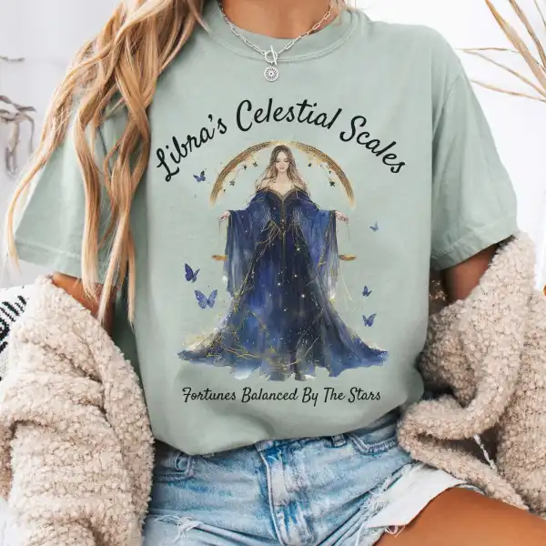 Libra's Celestial Scales Zodiac Shirt