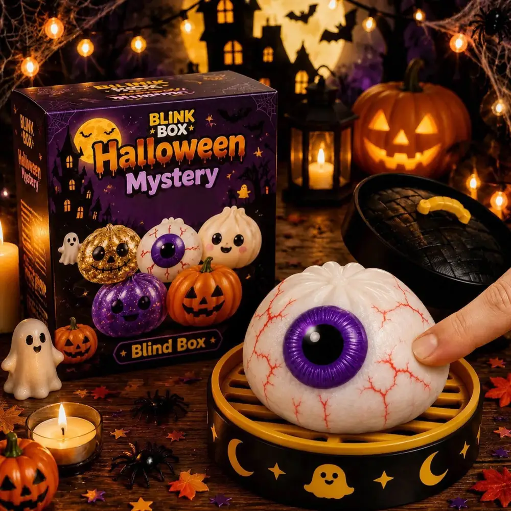 Halloween Mystery Gift Box-Scary Ghost Maruko Squeeze Toy Set