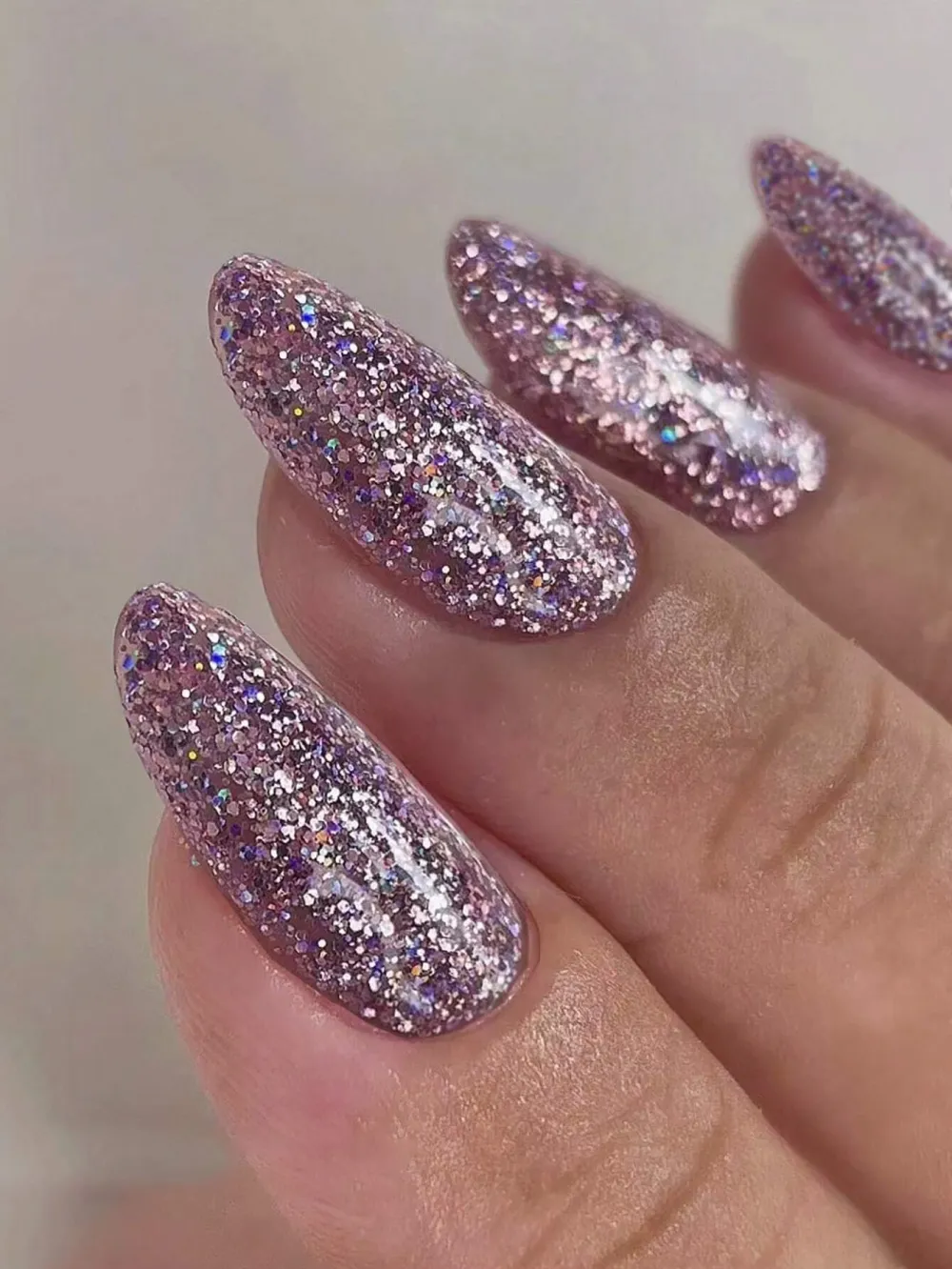 Nailhour 24pcs Purple Glossy Press-On Nails Cat Eye False Nails