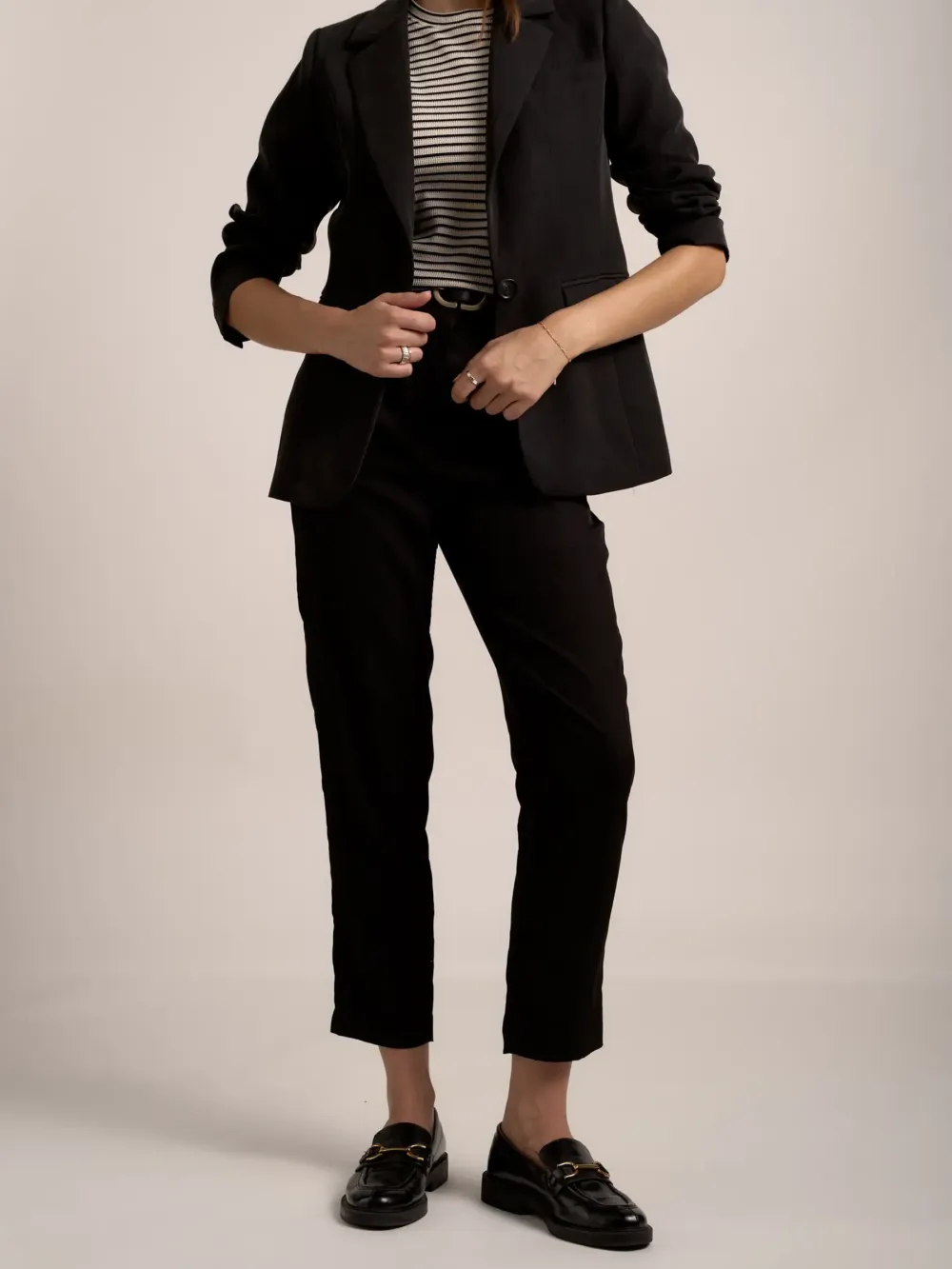 Black The Slim Leg Pants