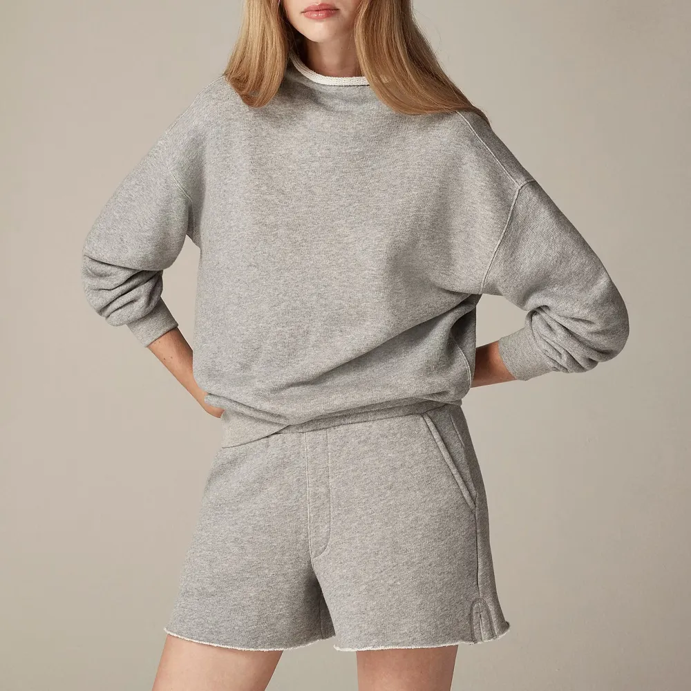 Gray Terry Stretch Sweatshorts