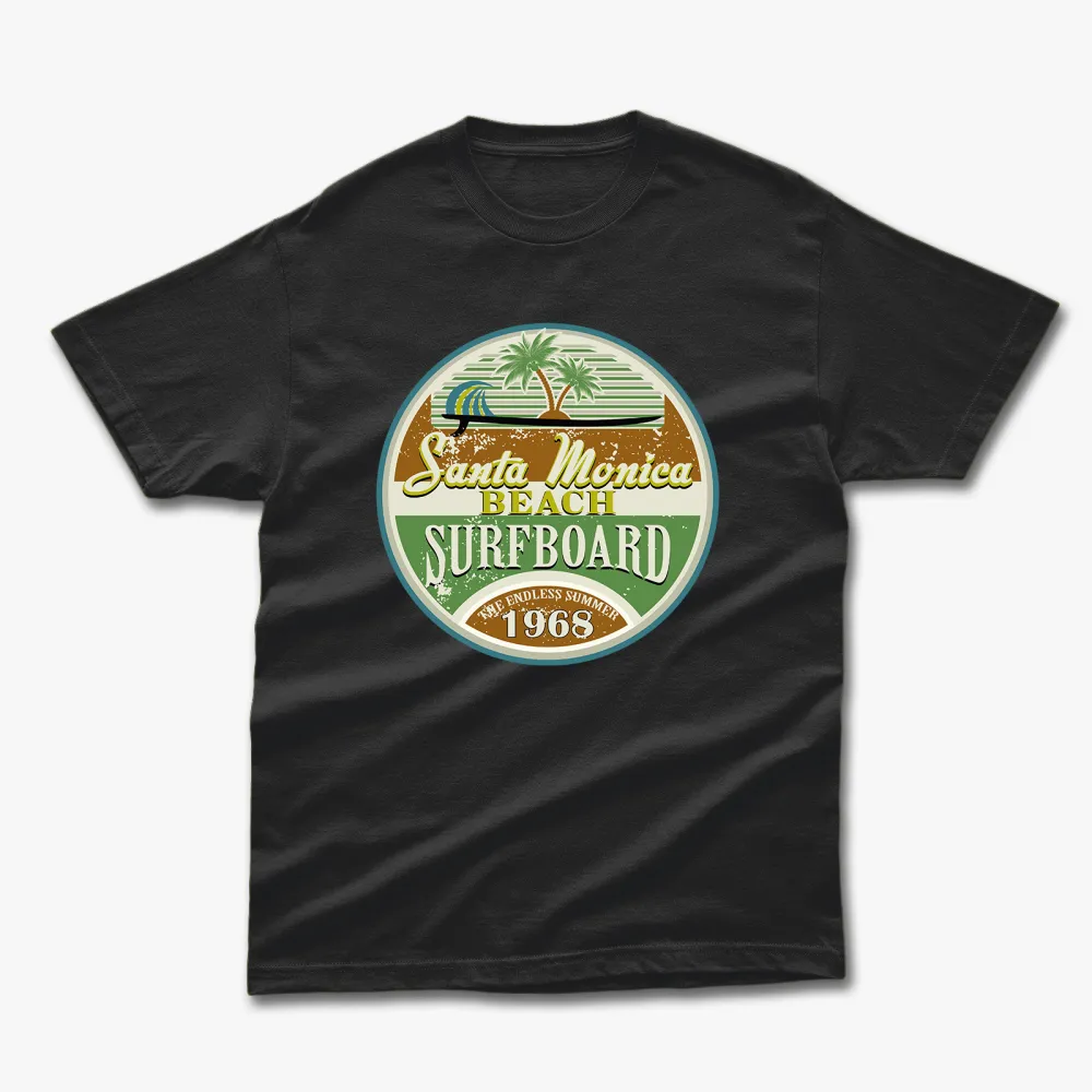 Beach Surfboard Printed T-Shirt