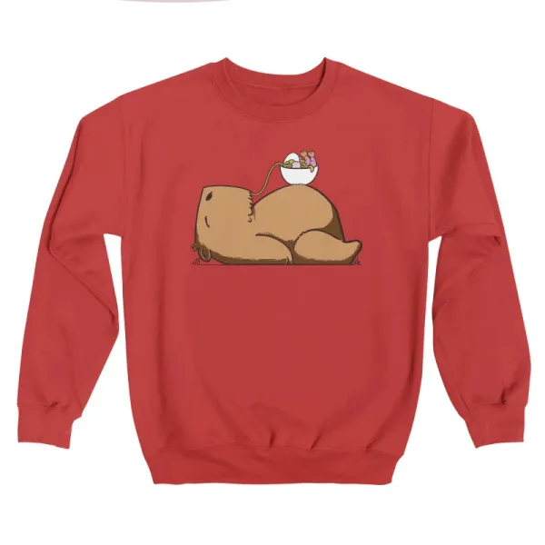 Capybara Red Sweatshirt