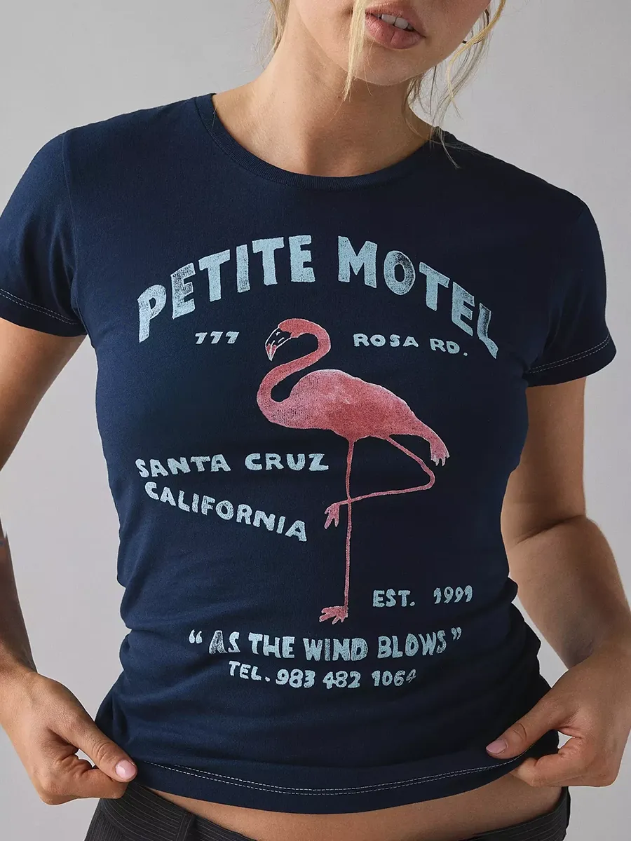 Women's Flamingo Printed Pure Cotton Short T-Shirt