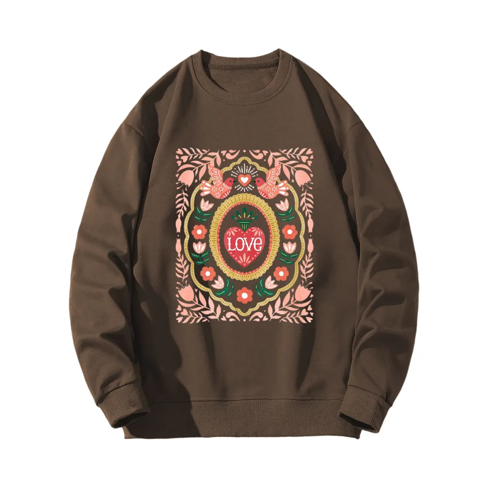 Love Bird Romantic Totem Graphic Sweatshirts