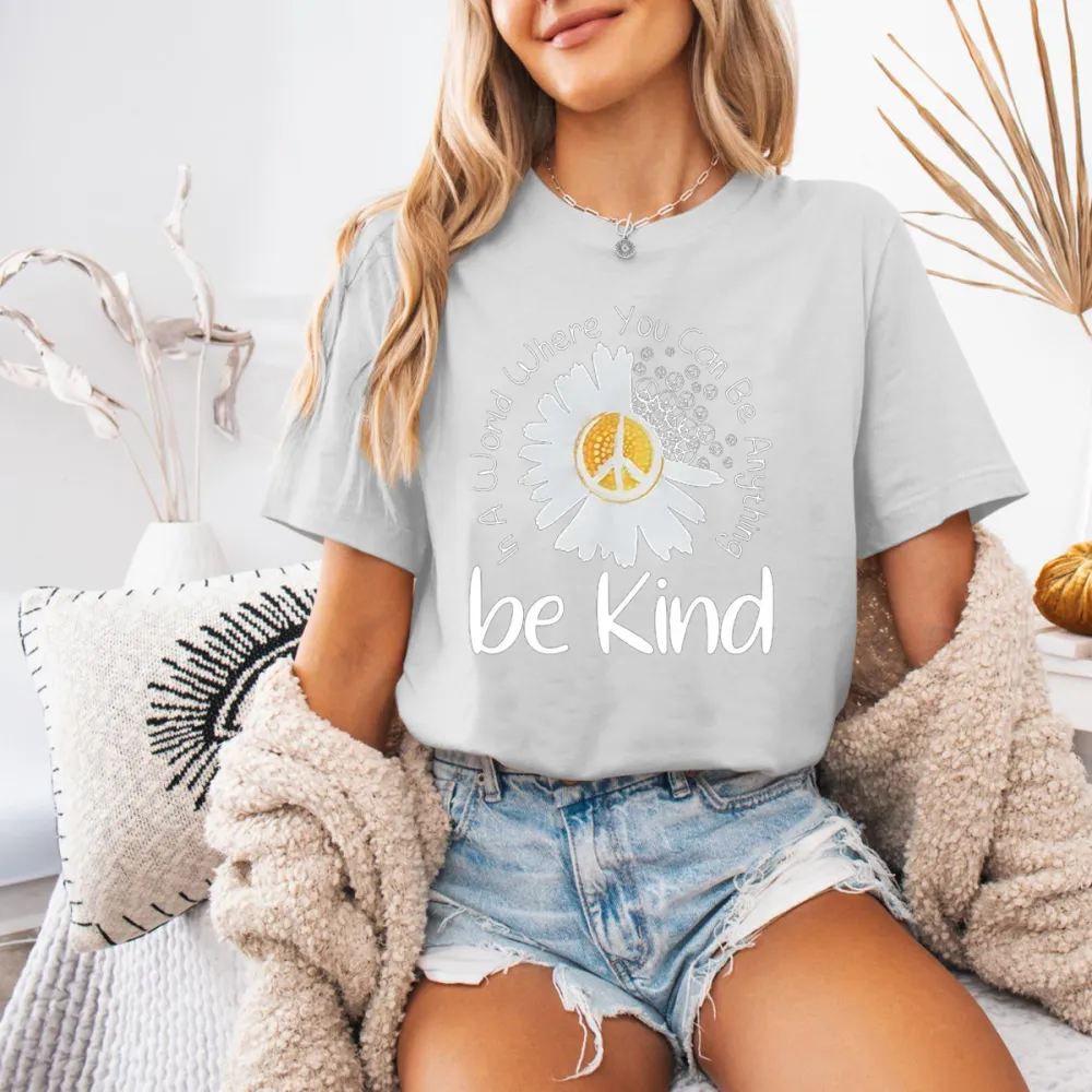 Floral & Letter Printed Casual Short Sleeve T-Shirts