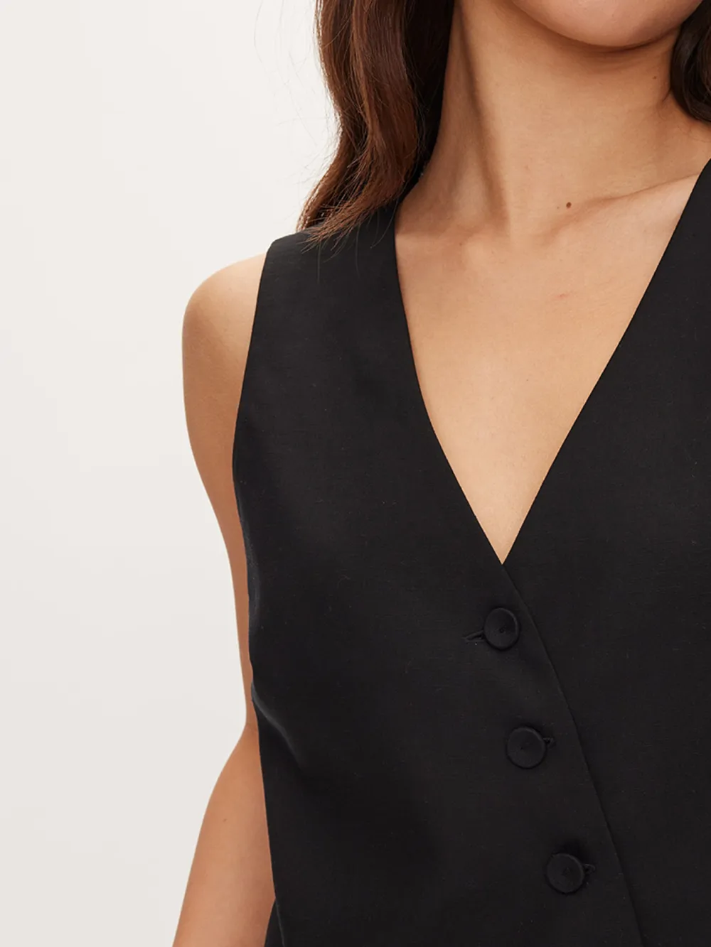 V-Neck Asymmetrical Vest