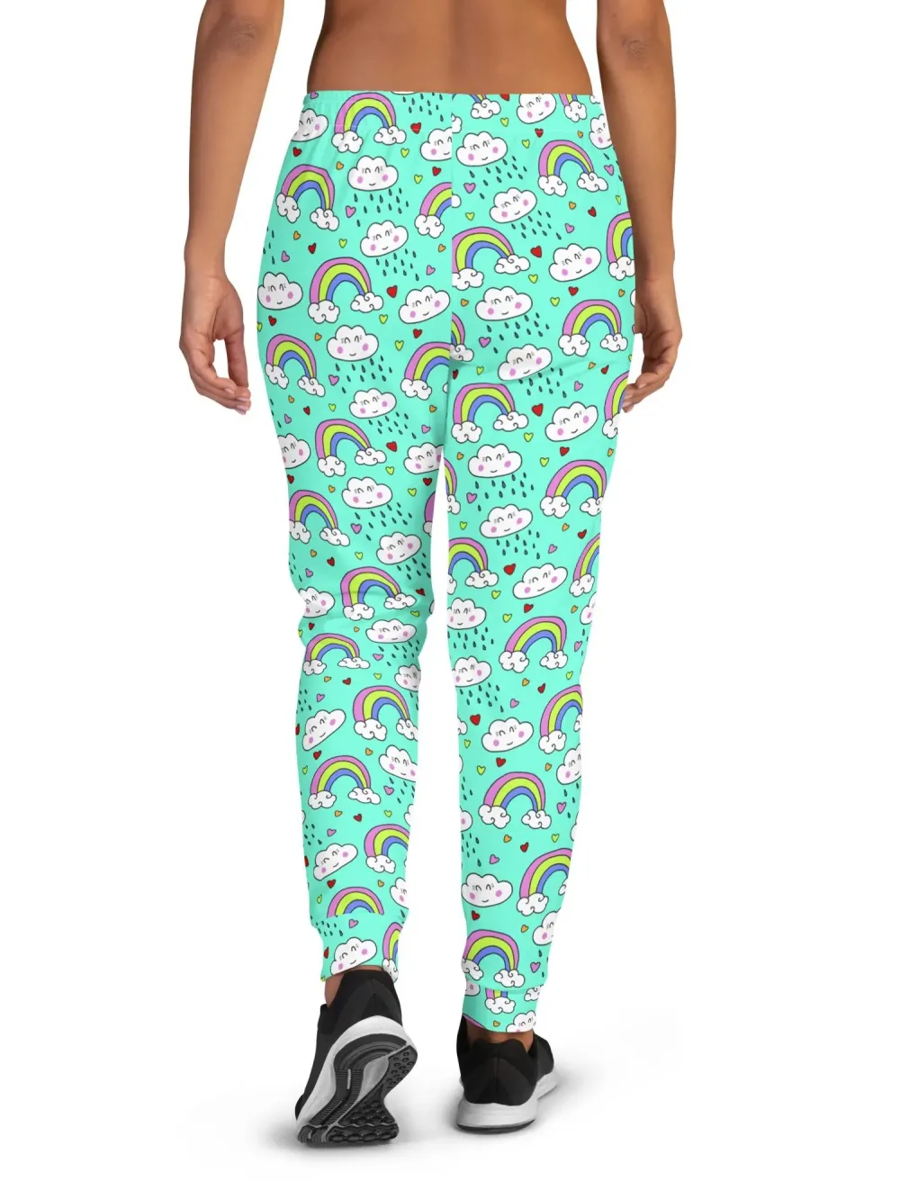 Cartoon Rainbow Cloud Trousers