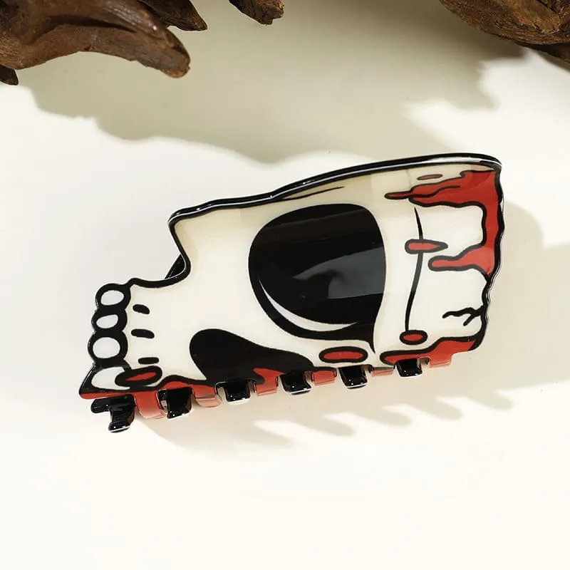 Halloween Strange Face Hair Clip Scary Dark Clown Shark Clip