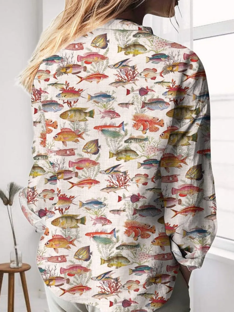 Ocean Fish Print Shirt