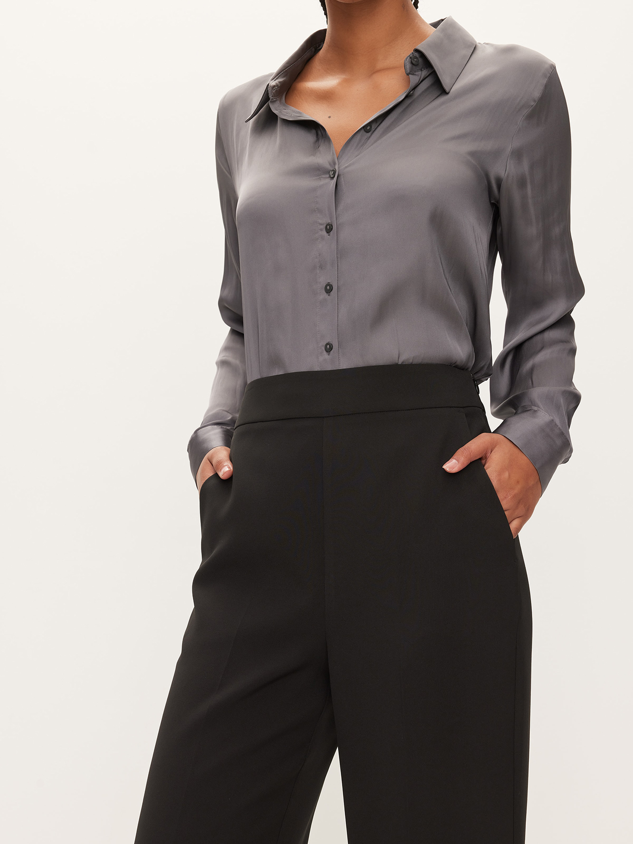 Slight Stretch Wide Leg Pant