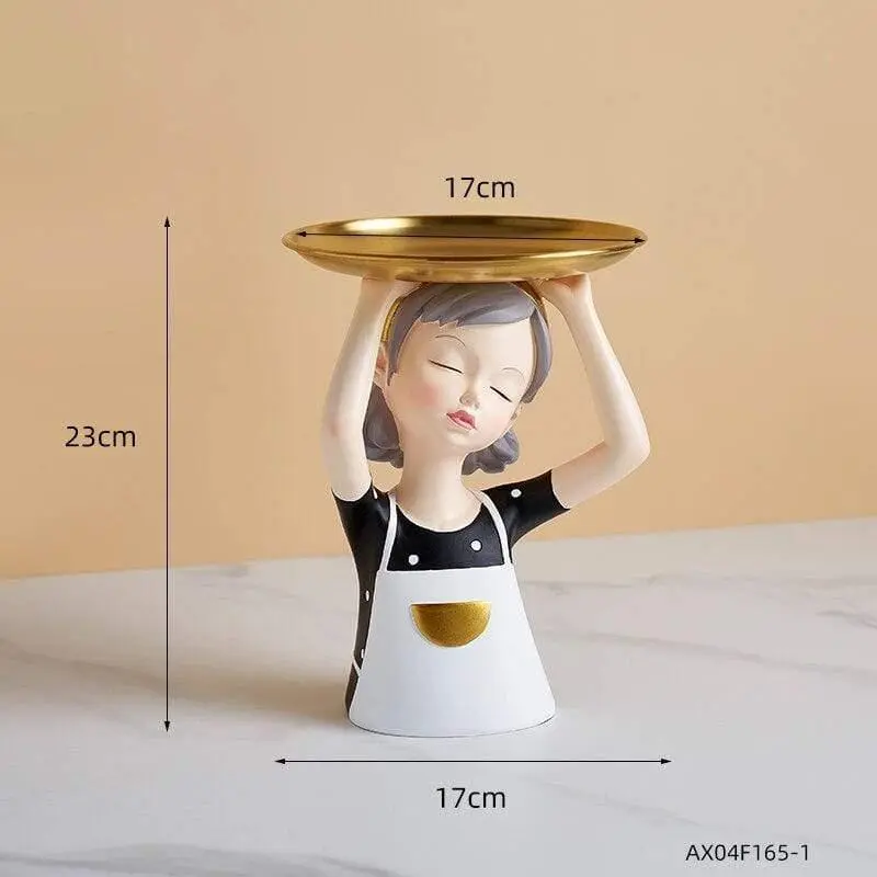 Girl With Tray Sculpture