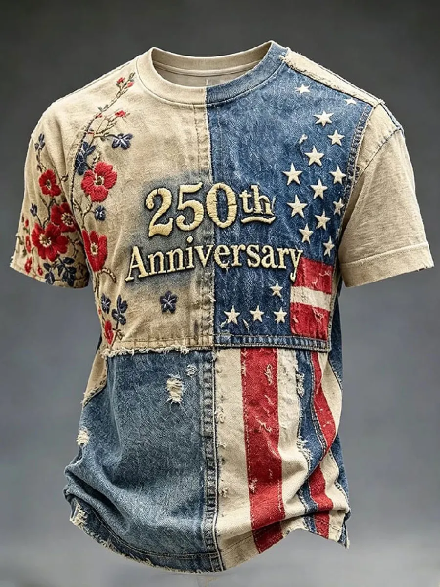 Men's American 250th Anniversary Print Top