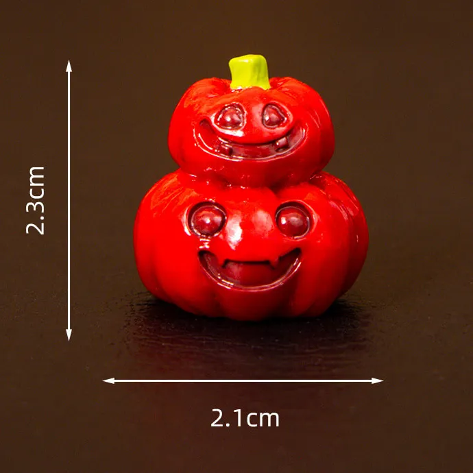 8Pcs Halloween Kawaii Luminous Mini Figurine
