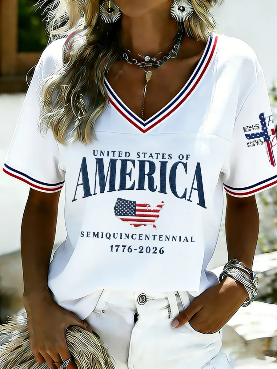 Women's American 250th Anniversary Printed T-Shirt