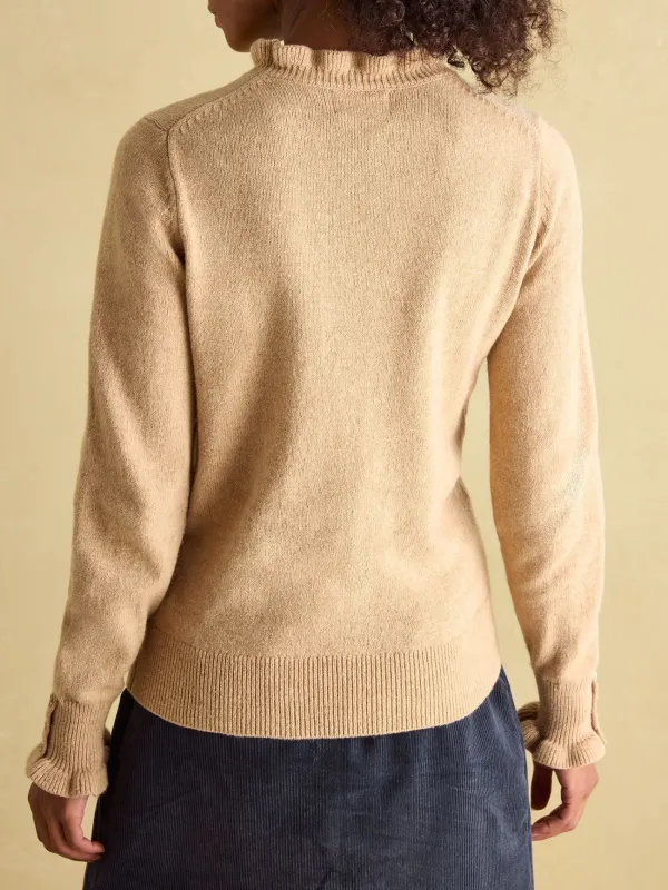 Oat Frill Neck Jumper