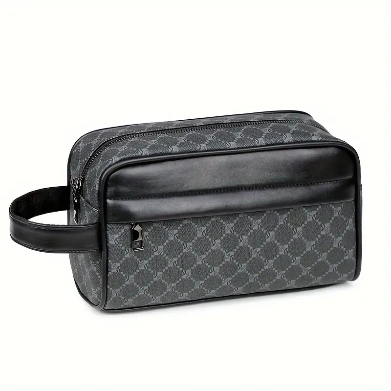 Black Business Tote Bag Large Capacity PU Fabric
