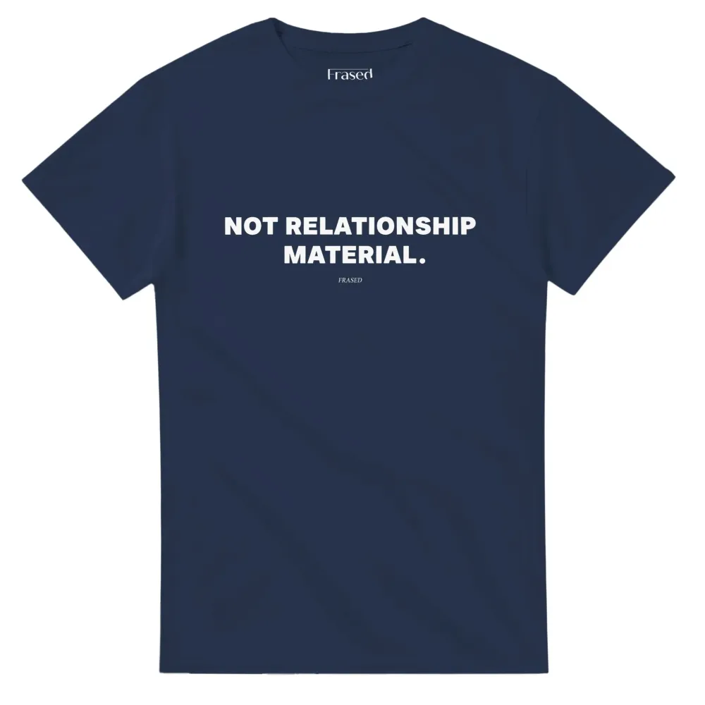 Men's NOT RELATIONSHIP MATERIAL Print Casual Round Neck T-Shirt