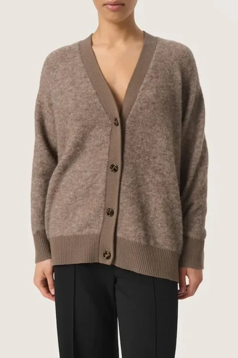 Loose Fit V-Neck Knit Cardigans