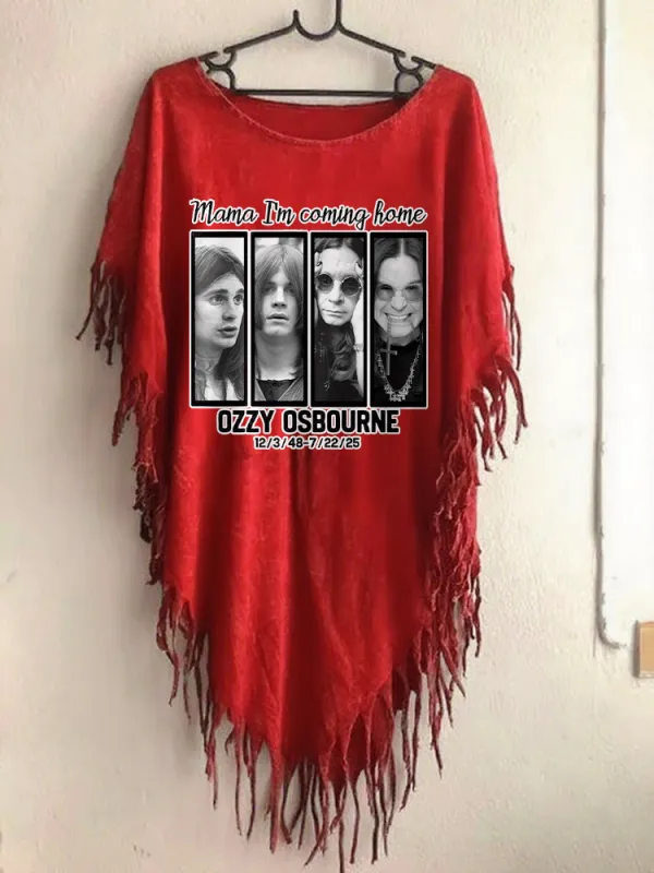 Women'S Gothic Classic Fringed Irregular Hem Cape