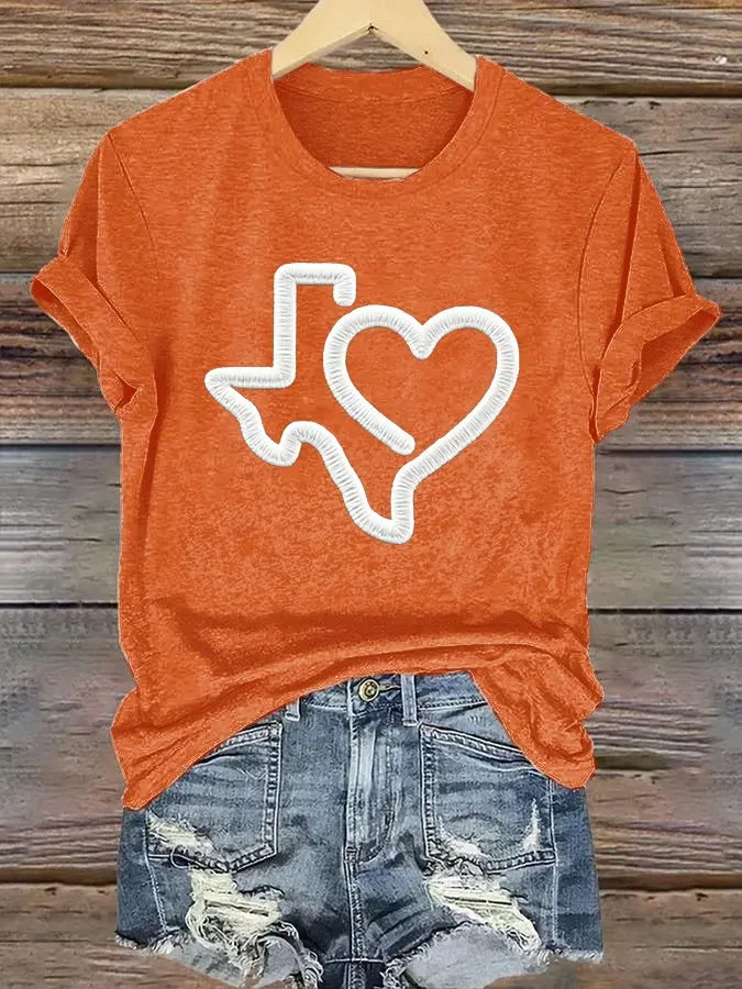 Women's Texas Strong Round Neck T-Shirt