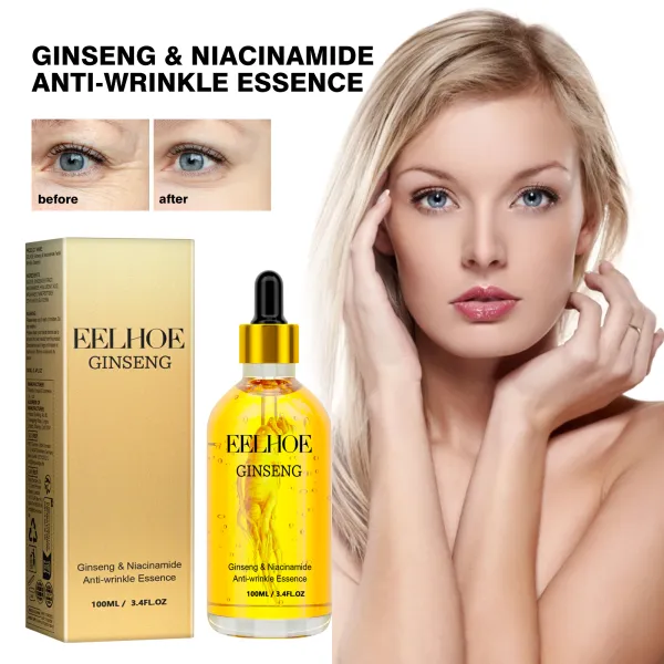 Ginseng essence liquid, facial skin moisturizing, fine and elastic skin care essence liquid for the corners of the eyes.