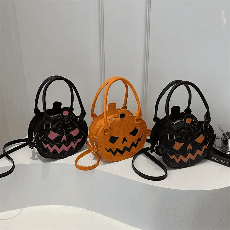 2026 New Halloween Pumpkin Bag Funny Novelty Shoulder & Crossbody Bag for Women