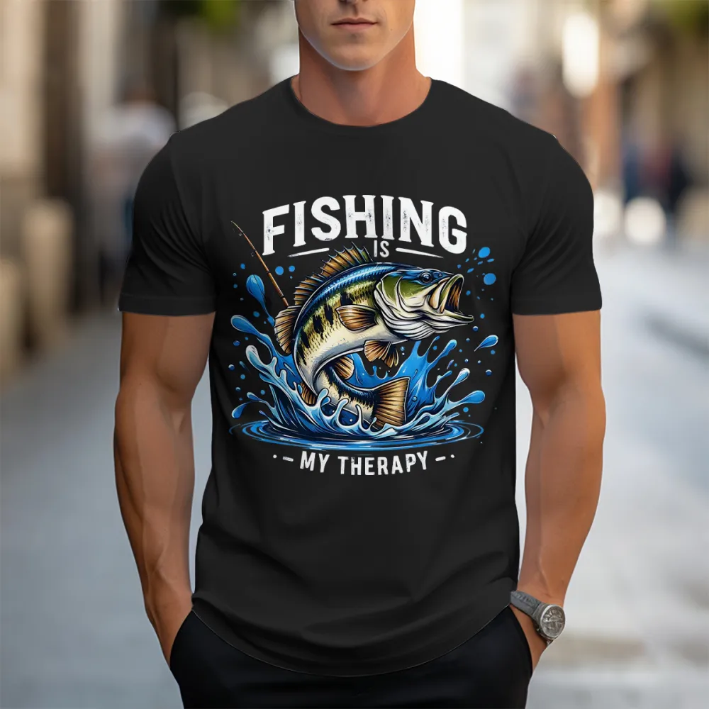 Dynamic Fishing Scene T-Shirt