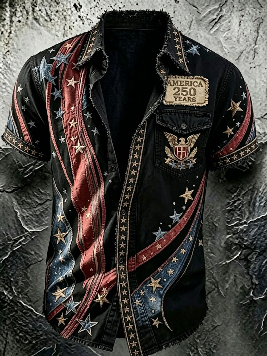 Men'S 250Th Anniversary National Faith Print  Shirt