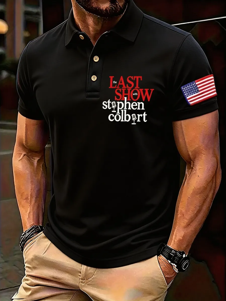 Men's LAST SHOW Lover Print Polo Shirt