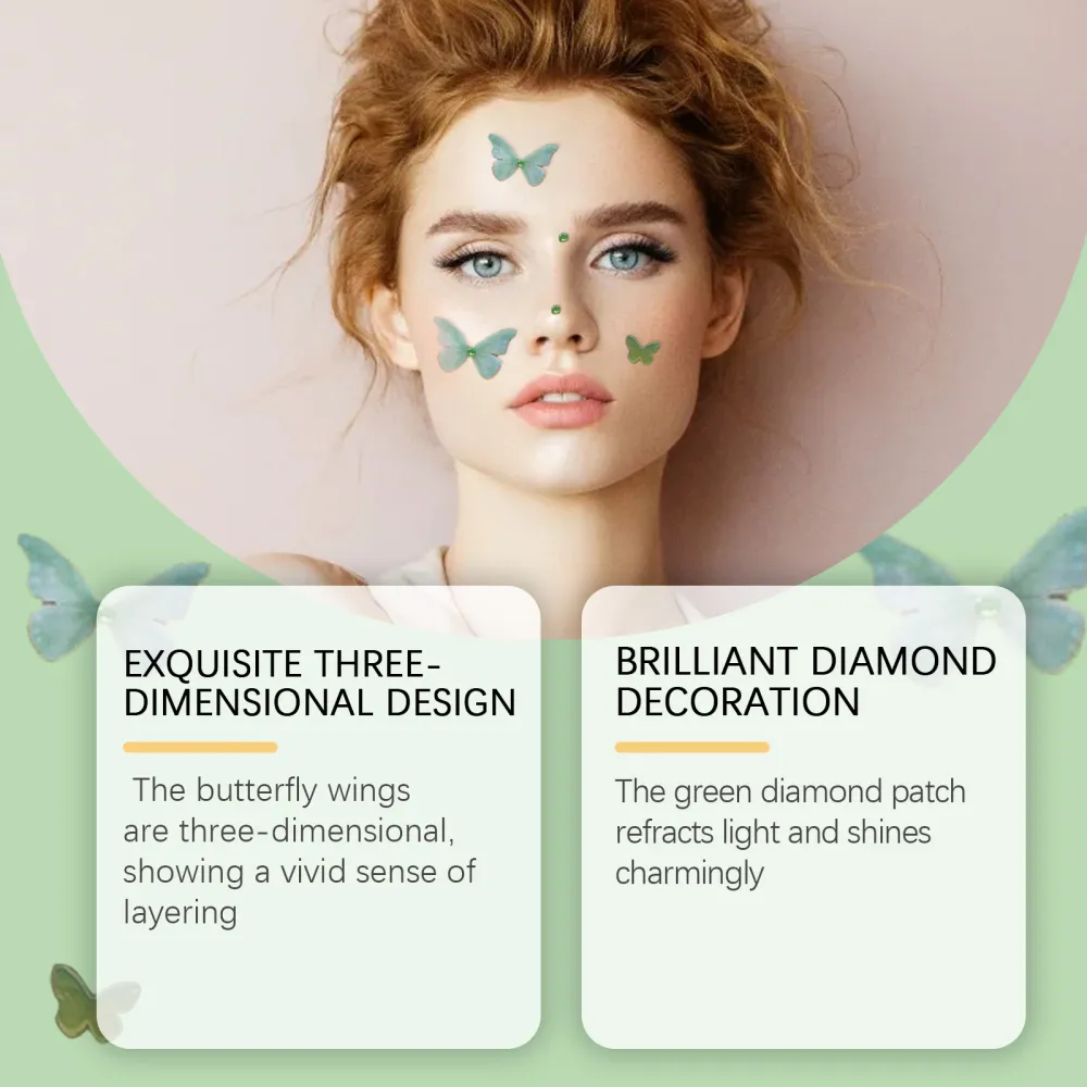 Zephoco Shimmering Butterfly Diamond Sticker