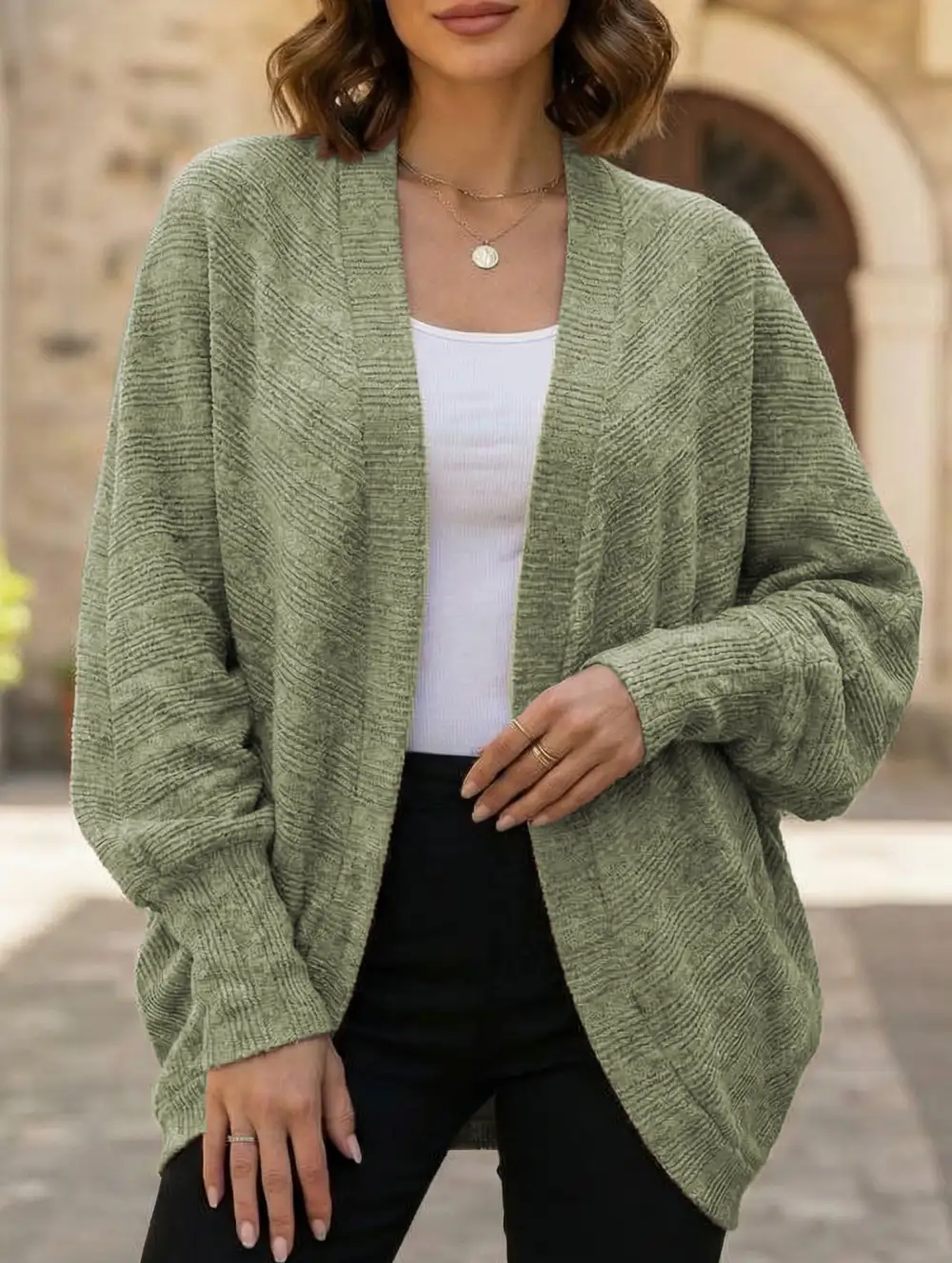 Mid Length Knitted Cardigan